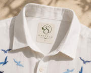 Internet's Viral Cotton Regular Fit white Embroidery Shirt
