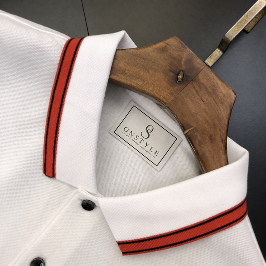 Premium Men's Cotton Polo T-Shirt | Contrast Collar | Casual & Smart Fit