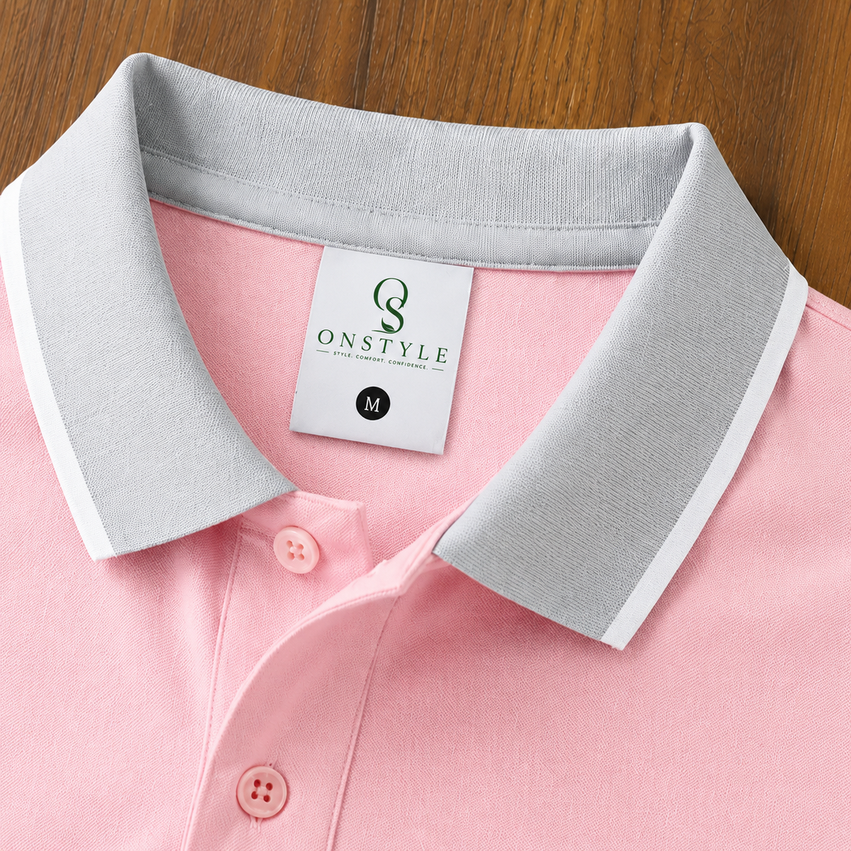 OnStyle Premium Cotton Polo T-Shirt for Men | Classic Fit | Embroidered Hot Air Balloon Logo