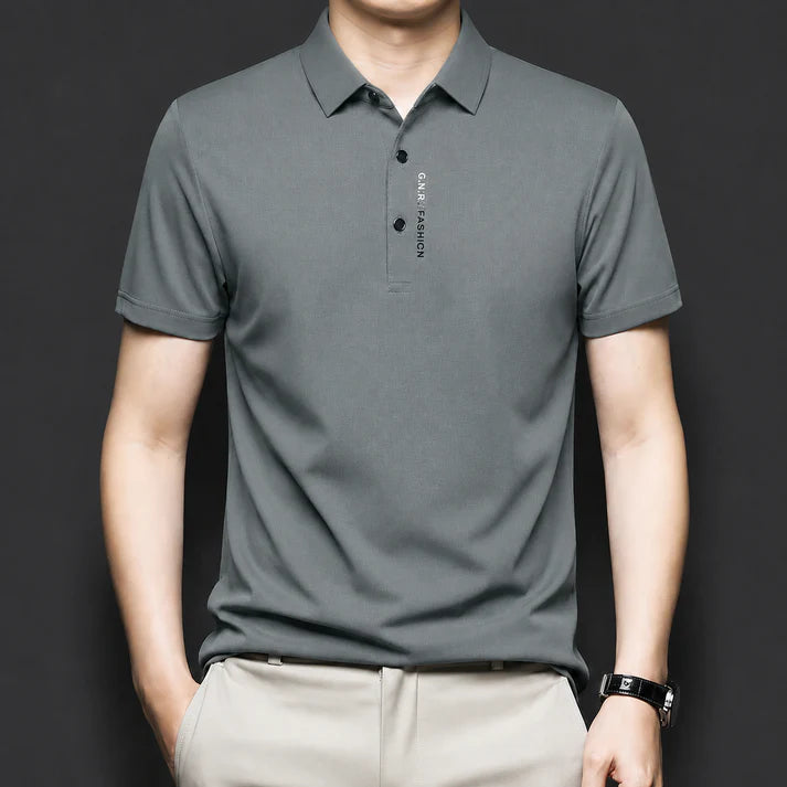 Eclipsed Grid Polo T-Shirt