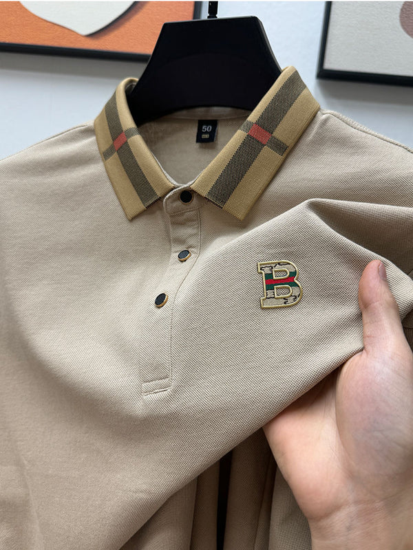 Elitaire Plaid Collar Polo