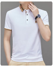Elitaire Plaid Collar Polo