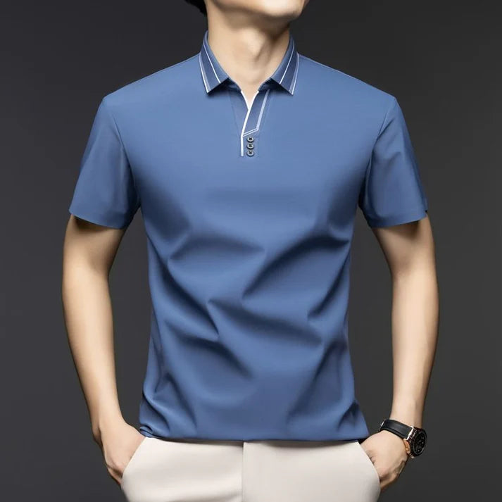 Azure Crestline Polo T-Shirt
