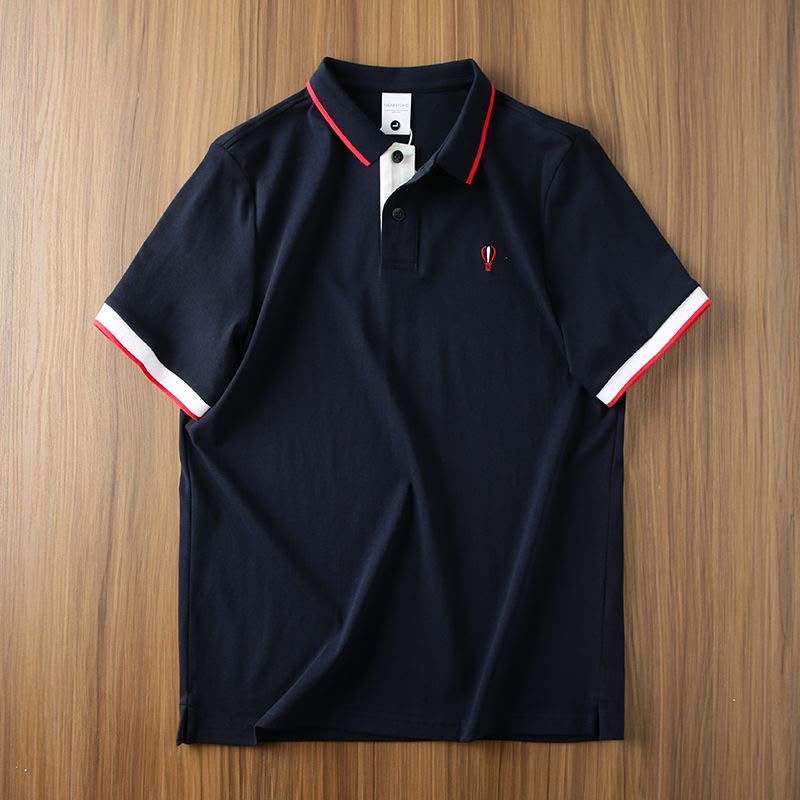 OnStyle Premium Cotton Polo T-Shirt for Men | Classic Fit | Embroidered Hot Air Balloon Logo