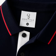 OnStyle Premium Cotton Polo T-Shirt for Men | Classic Fit | Embroidered Hot Air Balloon Logo