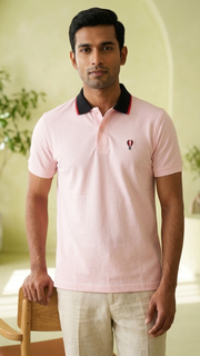 OnStyle Premium Cotton Polo T-Shirt for Men | Classic Fit | Embroidered Hot Air Balloon Logo