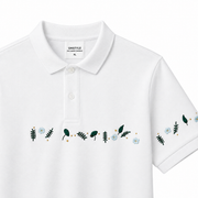 Botanic Trail Embroidered Piqué Polo T-Shirt